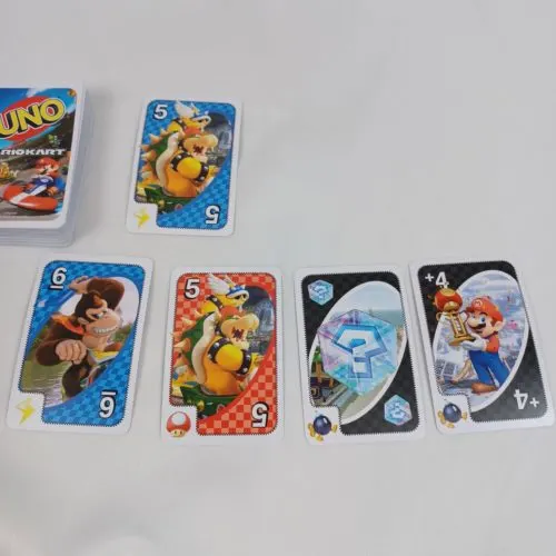 Playing Cards in UNO Mario Kart