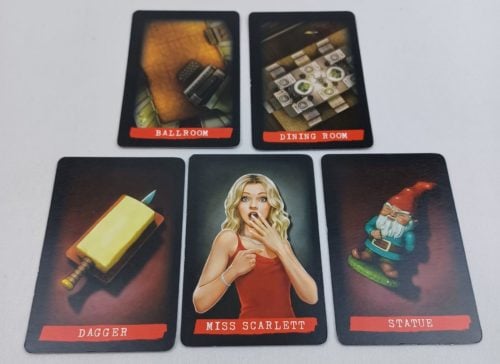 Evidence Cards in Clue: Liars Edition