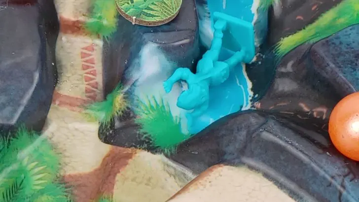 Knocked Into River in Fireball Island: Race to Adventure