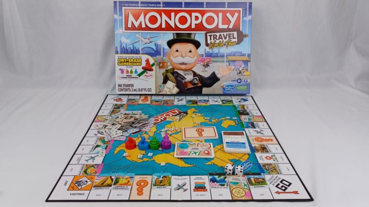 Components for Monopoly Travel World Tour