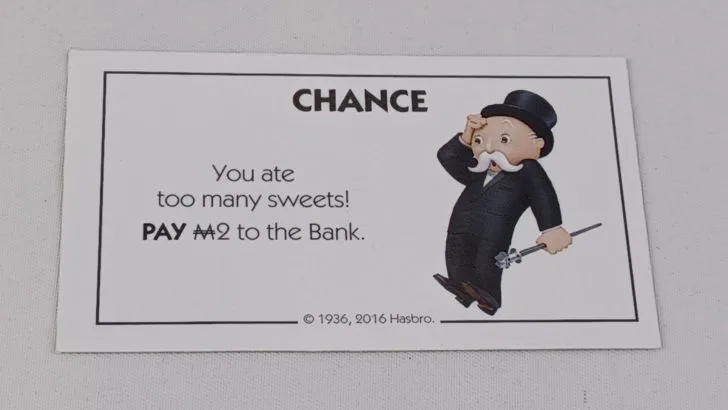 Chance Card in Monopoly Junior