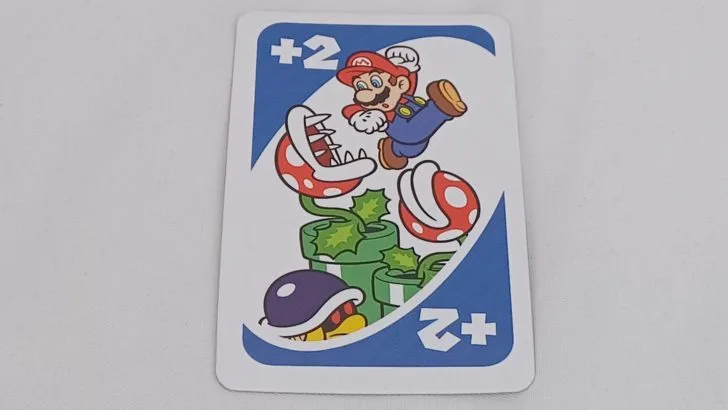 Draw Two Card in UNO Super Mario