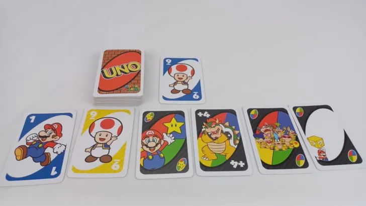 Playing Cards in UNO Super Mario