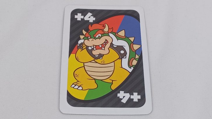 Wild Draw Four Card in UNO Super Mario