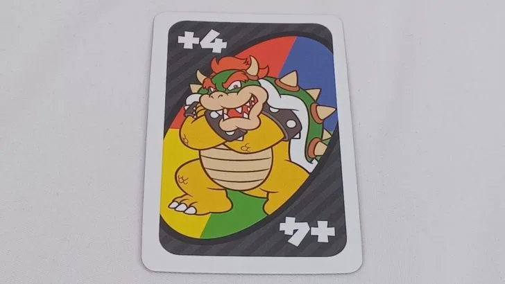 Wild Draw Four Card in UNO Super Mario