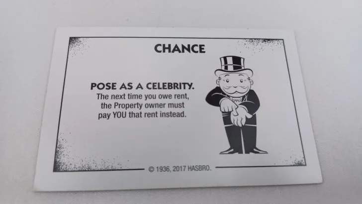 Chance Card in Monopoly Cheaters Edition