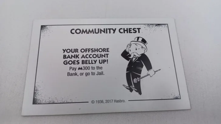 Community Chest Card in Monopoly Cheaters Edition