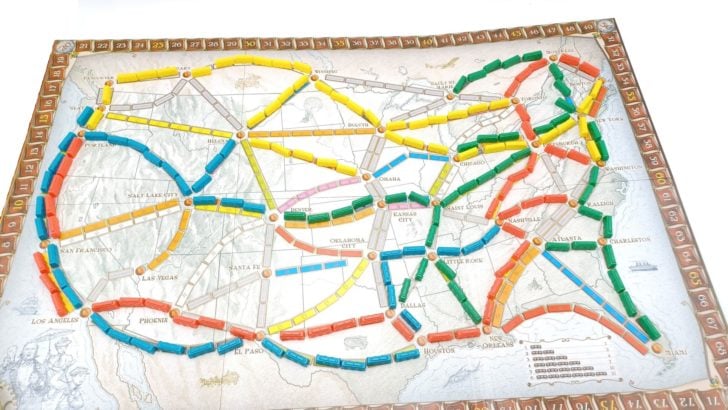 Final Map in Ticket to Ride