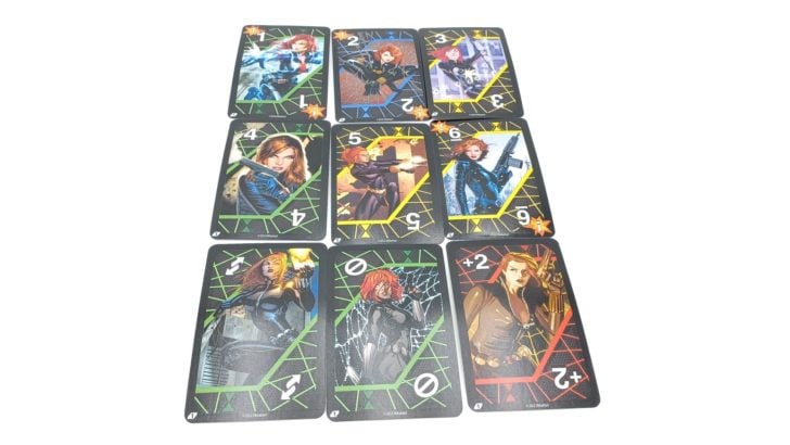 Black Widow Cards in UNO Ultimate Marvel 2023