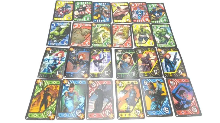 Number Cards in UNO Ultimate Marvel 2023