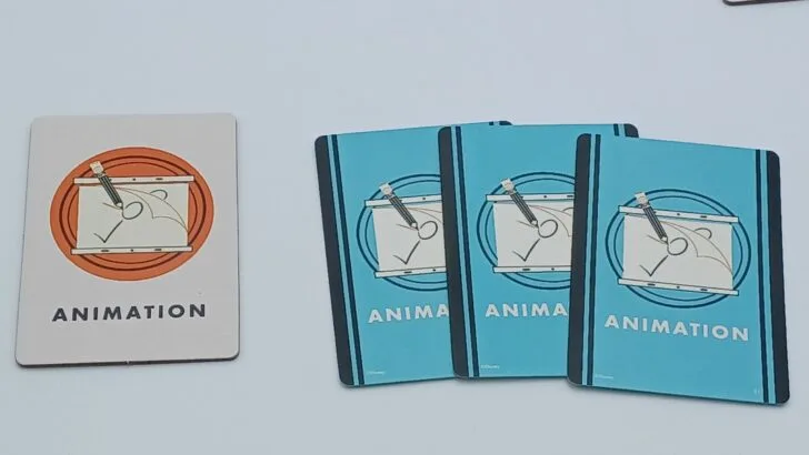 Drawing Animation cards after taking the Animation action in Disney Animated Game.