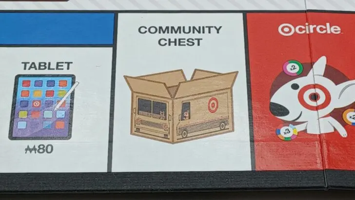 Community Chest space in Monopoly Target Edition