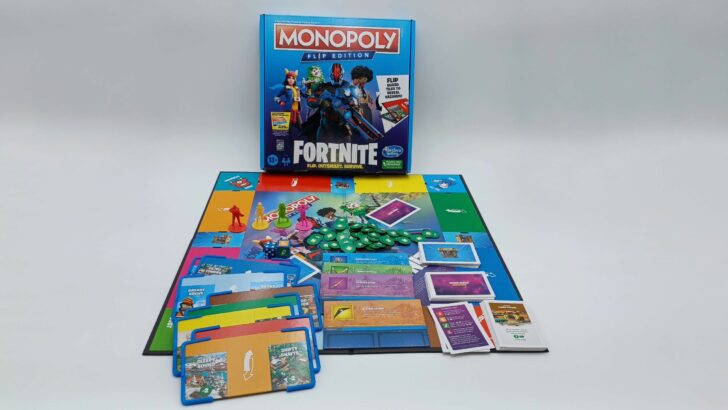 Components for Monopoly Flip Edition Fortnite