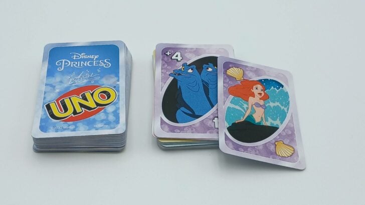 Using the Wild Part of Your World card in UNO Disney Princess Little Mermaid Ariel