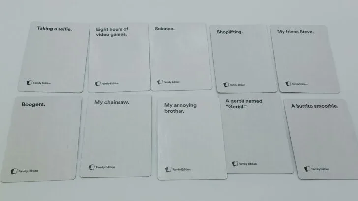 Choosing a card