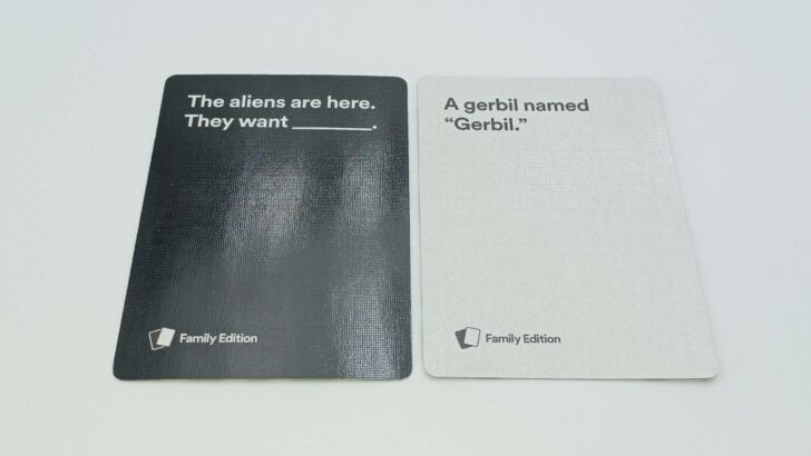 Picking a winning card in Cards Against Humanity Family Edition