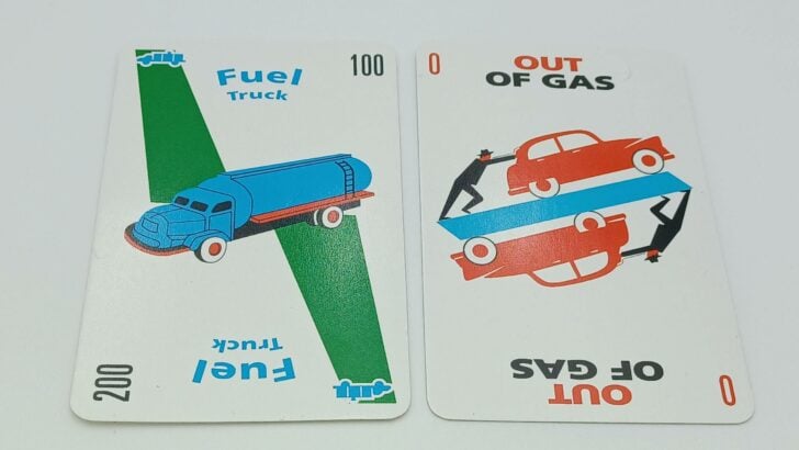 Playing a Fuel Truck card in Mille Bornes