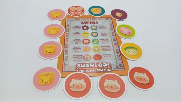 Calculating your final score in Sushi Go Spin Some for Dim Sum