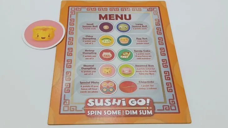 Placing a card on your menu in Sushi Go Spin Some for Dim Sum