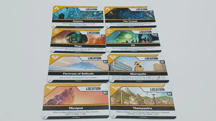 Location Cards in UNO Ultimate DC