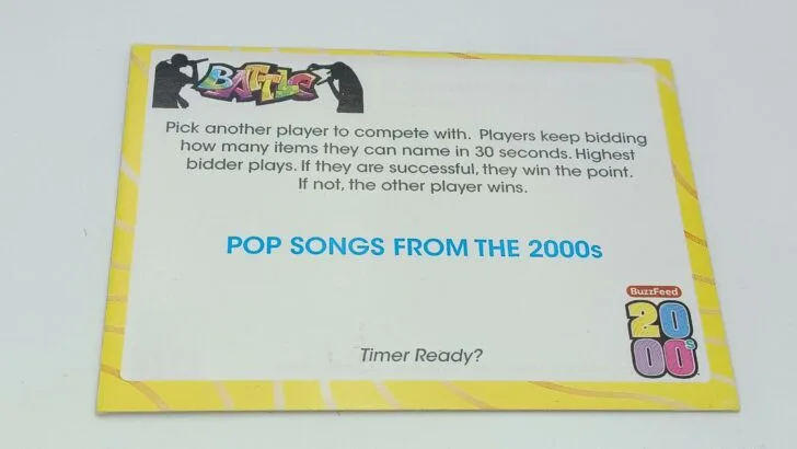 Battle Card from Buzzfeed 2000's Ultimate Trivia Game
