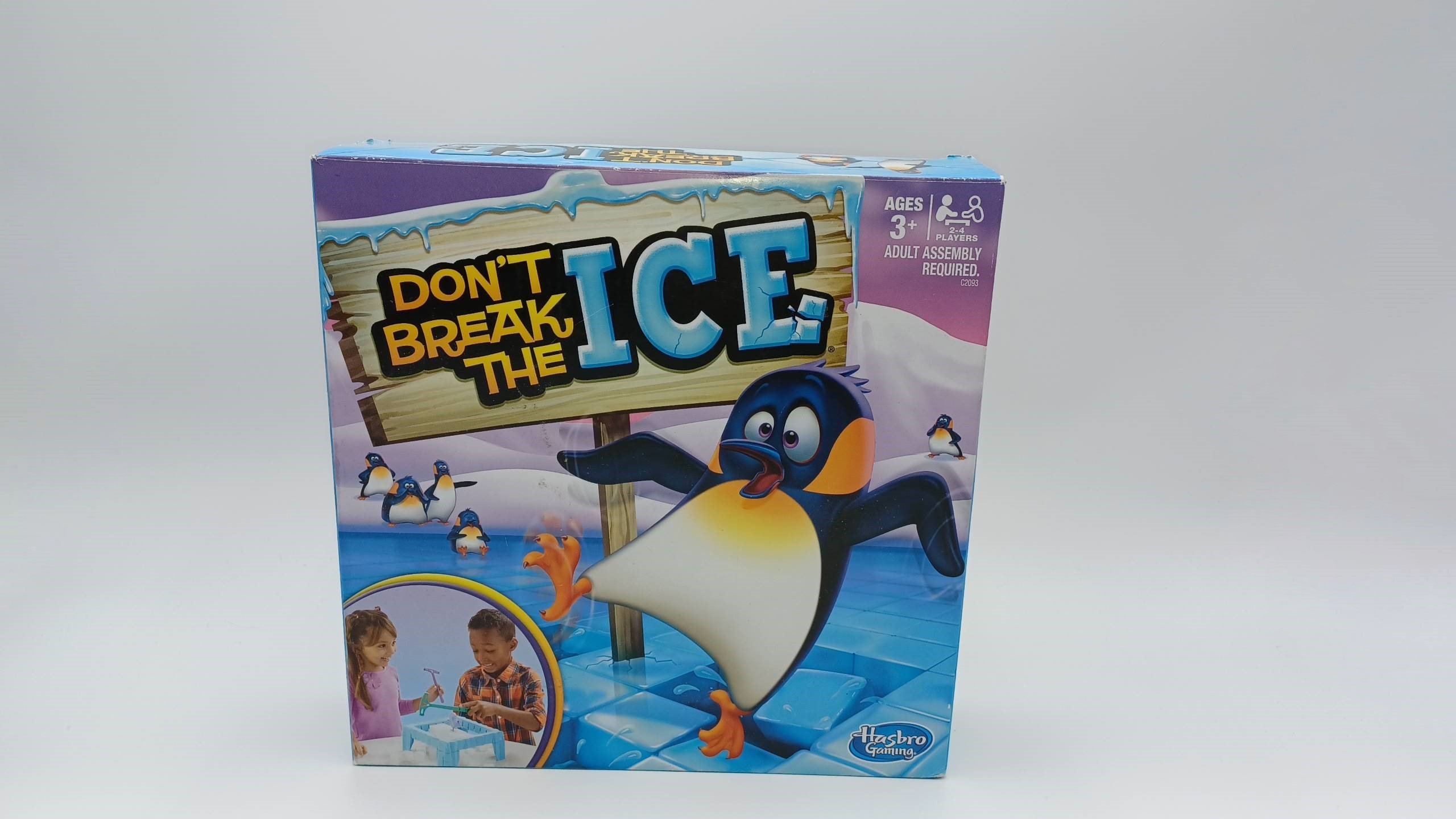 A picture of the box for Don't Break the Ice.
