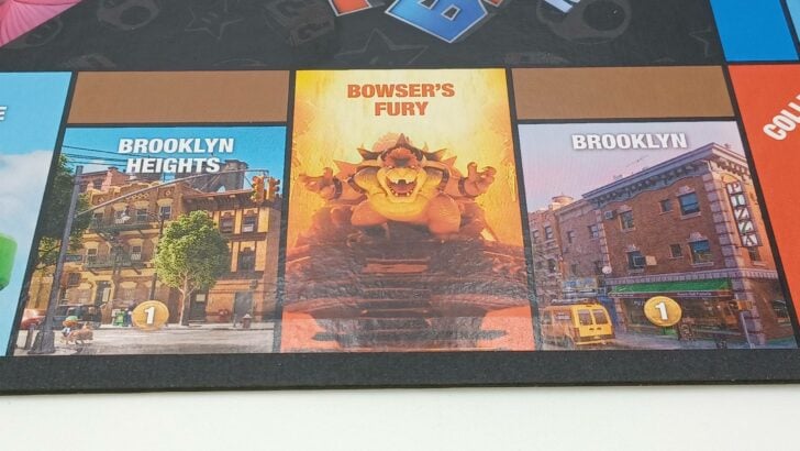 Bowser's Fury space in Monopoly The Super Mario Bros Movie