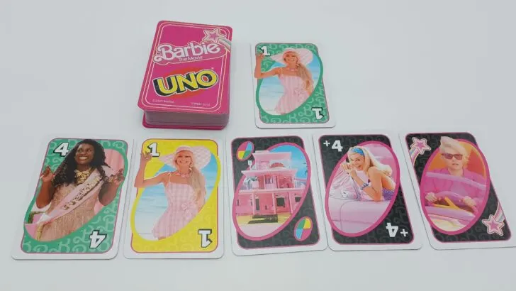 Playing a card in UNO Barbie the Movie