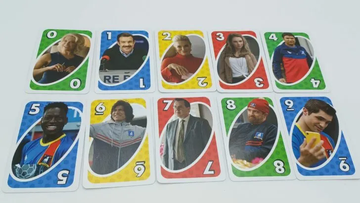Number cards in UNO Ted Lasso