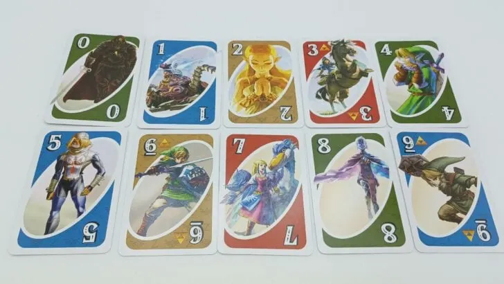Number cards in UNO The Legend of Zelda