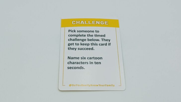 Challenge card example in Do You Really Know Your Family?