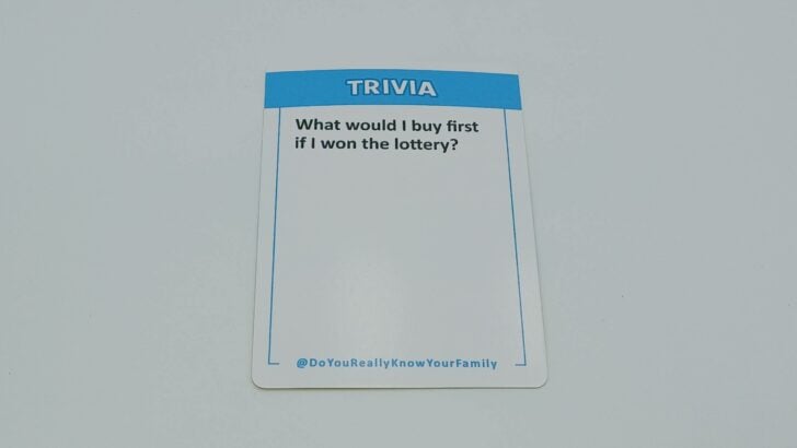 Trivia card from Do You Really Know Your Family?
