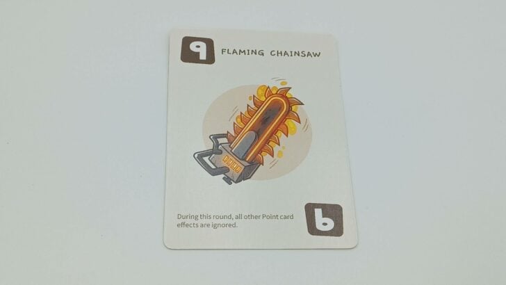 Flaming Chainsaw card
