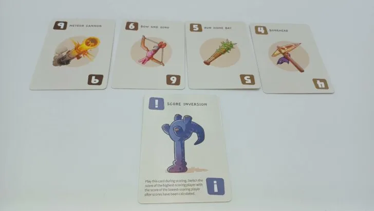 Playing a Score Inversion card in Happy Little Dinosaurs