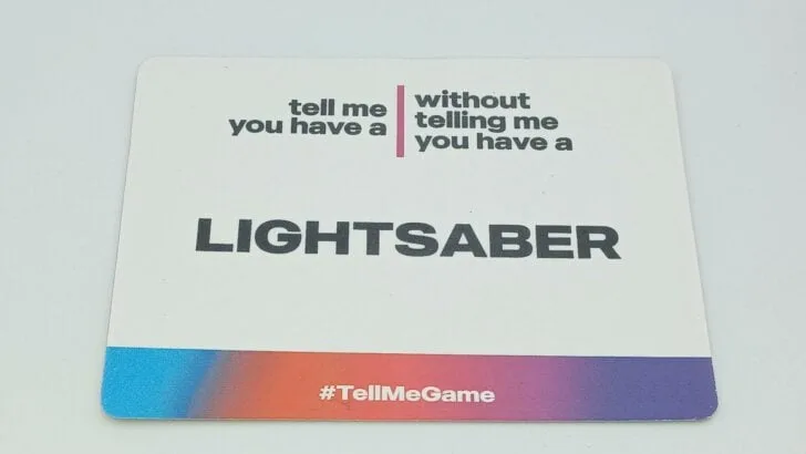 Show Don't Tell example for the word Lightsaber