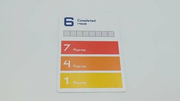 Six Complete Rows Achievement Card