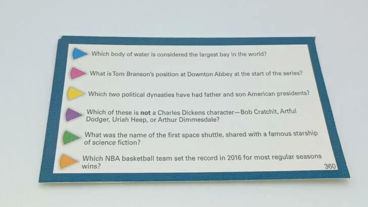 Question card in Trivial Pursuit Classic Edition