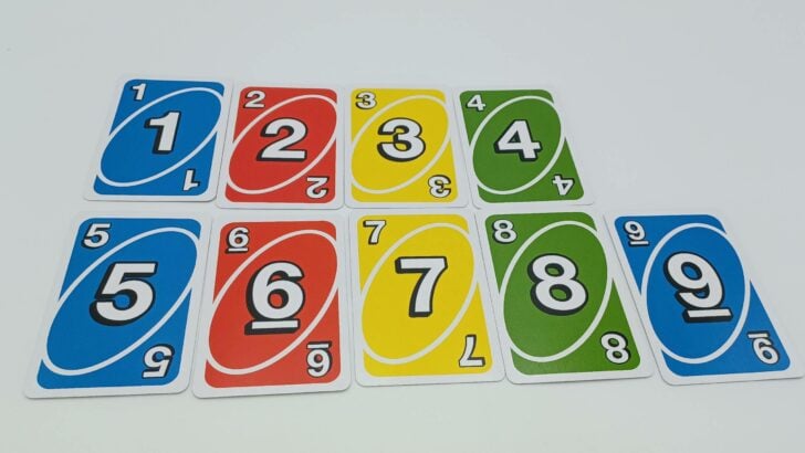 Number Cards in UNO Attack Mega Hit