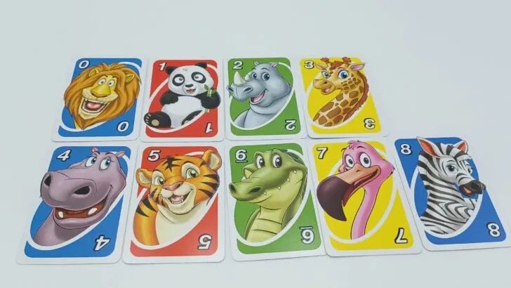 Number cards in UNO Junior