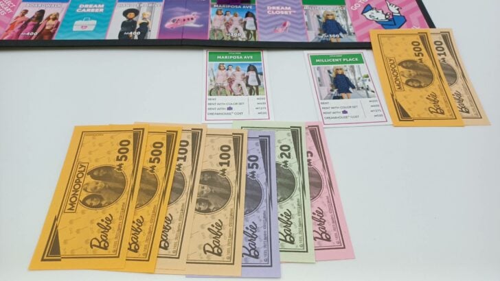 Earning rent at the end of Monopoly Barbie
