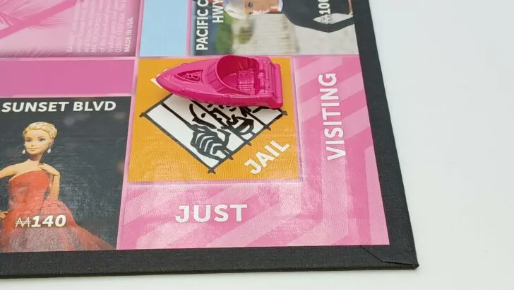 Placing a Token in Monopoly Barbie