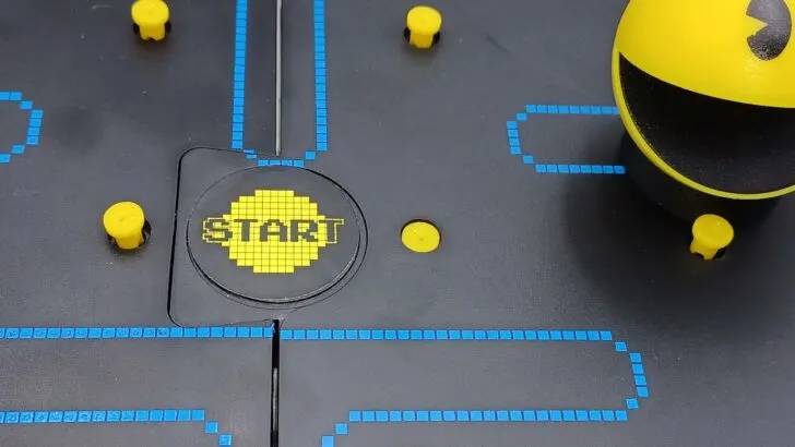 Eating a Pac-Dot in Pac-Man Board Game