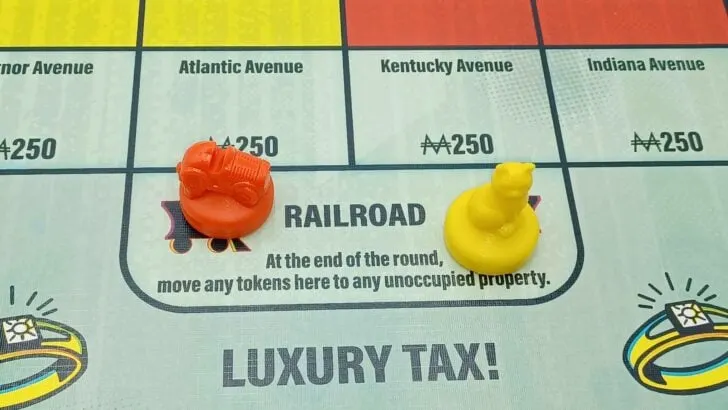 Railroad space in Monopoly Knockout