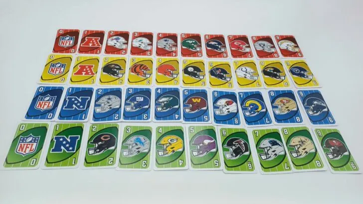 Number Cards in UNO NFL