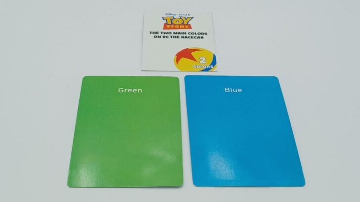 Choosing what color cards match the current question.
