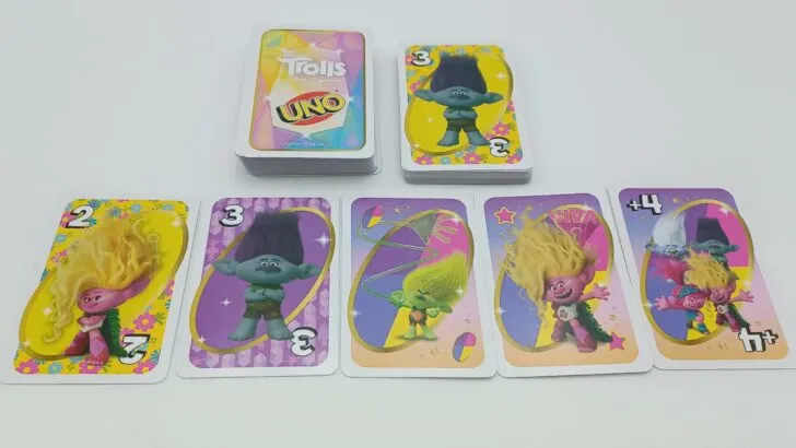 Playing a card in UNO Trolls Band Together