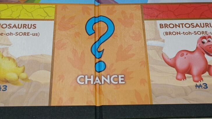 Chance space in Monopoly Junior Dinosaur Edition