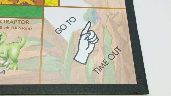 Go to Time Out space in Monopoly Junior Dinosaur Edition