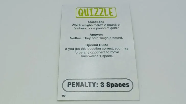 Providing the correct answer to a Quizzle card