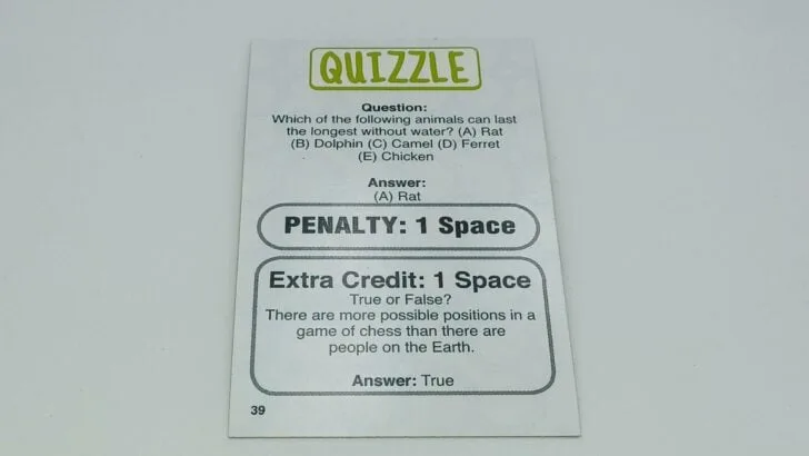 Extra Credit Quizzle card